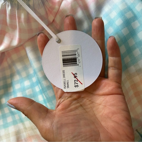 Storia Gingham multi color tiered lined dress nwt - Picture 16 of 16